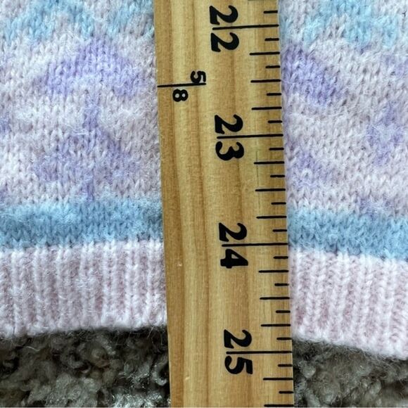 Vintage Spunky Fairy Kei‎ Knit Sweater Pink Purple Sz Medium - Picture 7 of 7